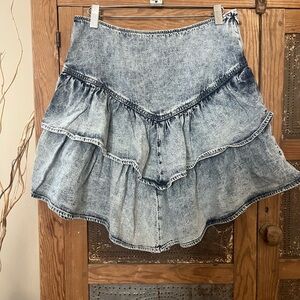 DRIFTWOOD Light Blue Acid Wash Denim Top
